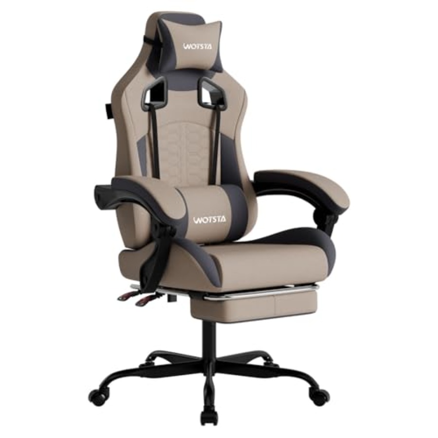 Massage - Gaming-Stuhl mit Massagefunktion, ergonomischer PC-Gaming-Stuhl in