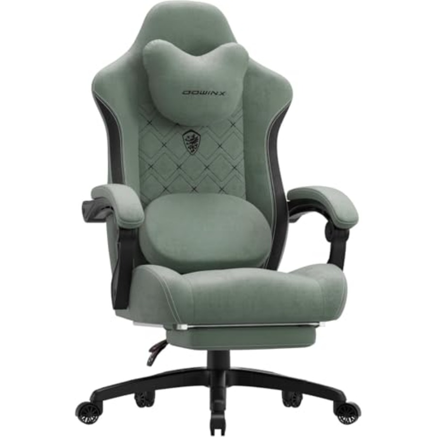 Massage - Gaming-Stuhl für Erwachsene mit beheizter Massage-Lendenstütze,