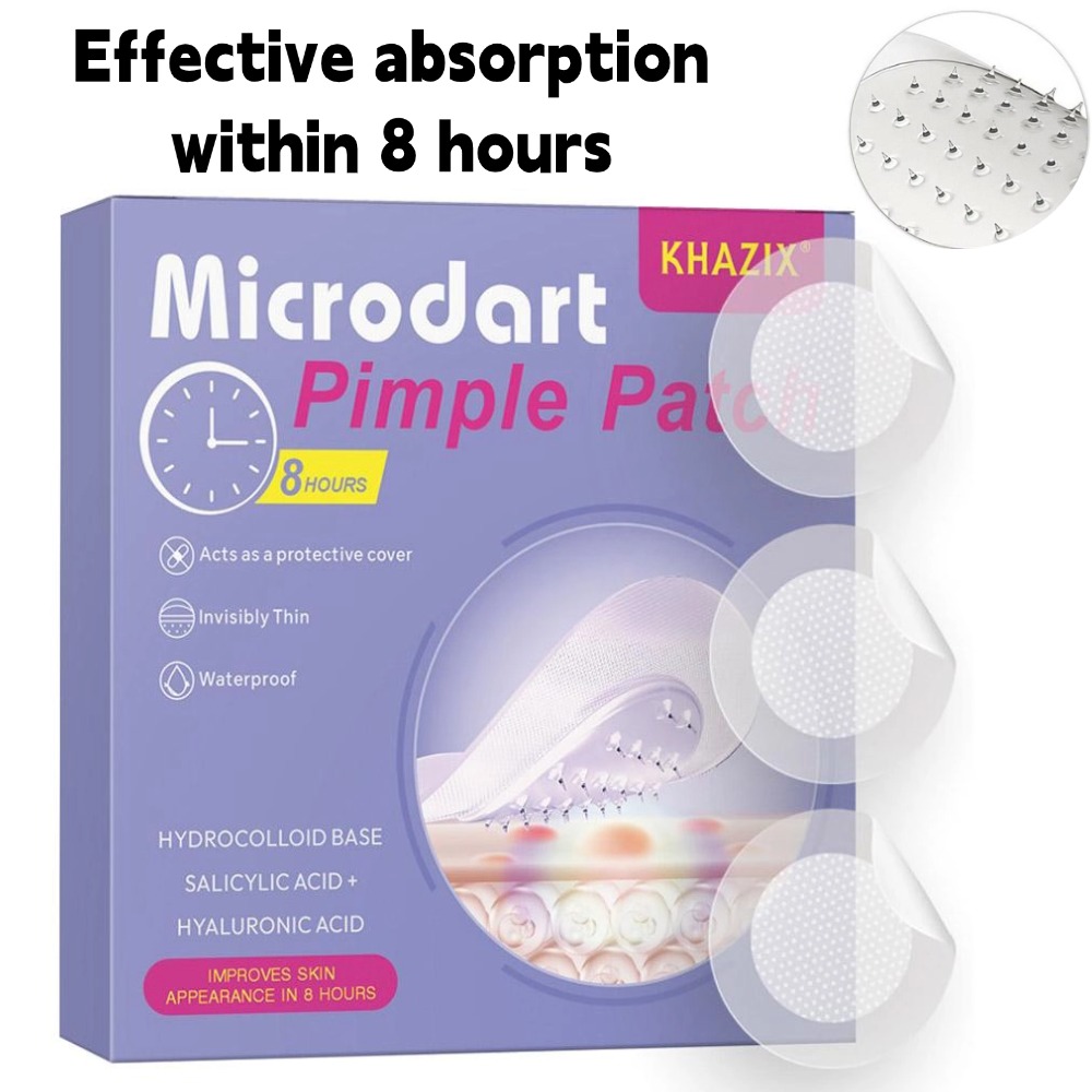 Hydrocolloid Pimple Patch - Hydrokolloid-Pickelpflaster, Mikronadel-Akne-Pflaster, ultradünn, unsichtbar, 8 Stunden