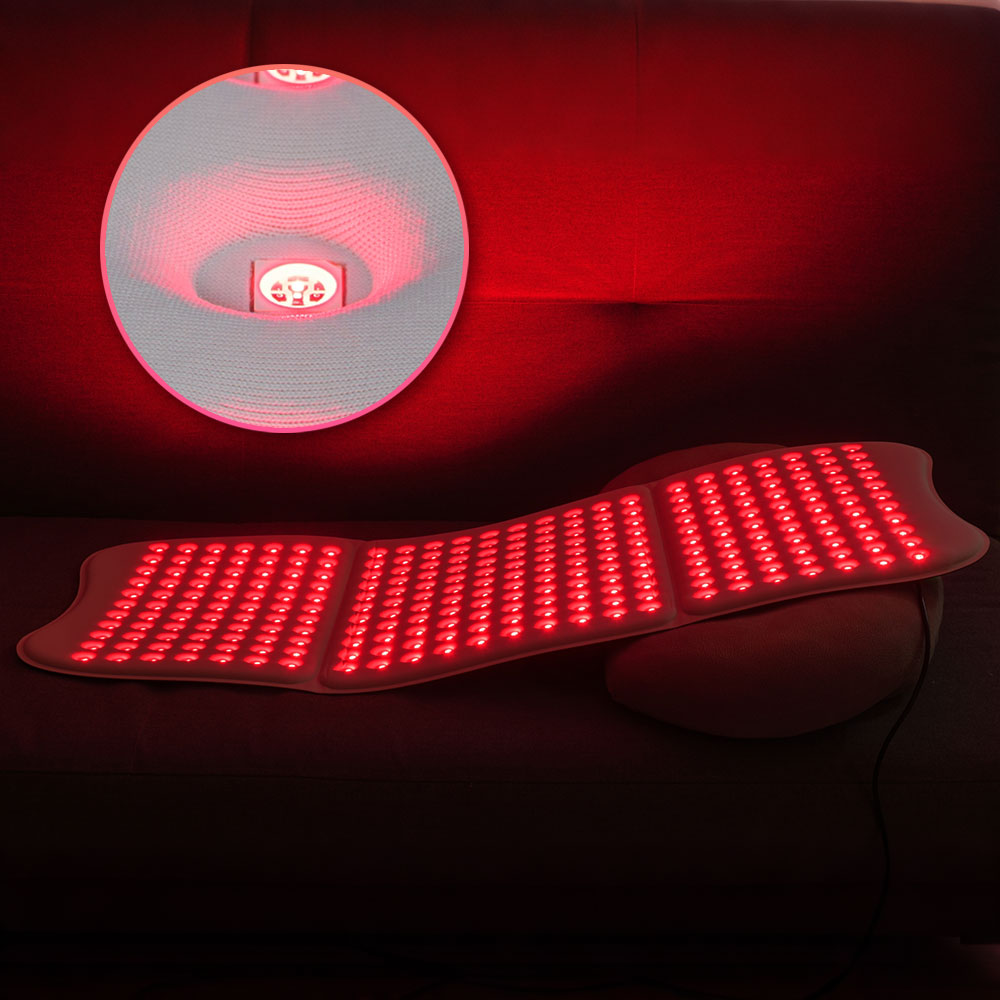 Led Light Therapy Face Mask - Große Rote Lichtmatte Tragbar Nahinfrarot 660nm