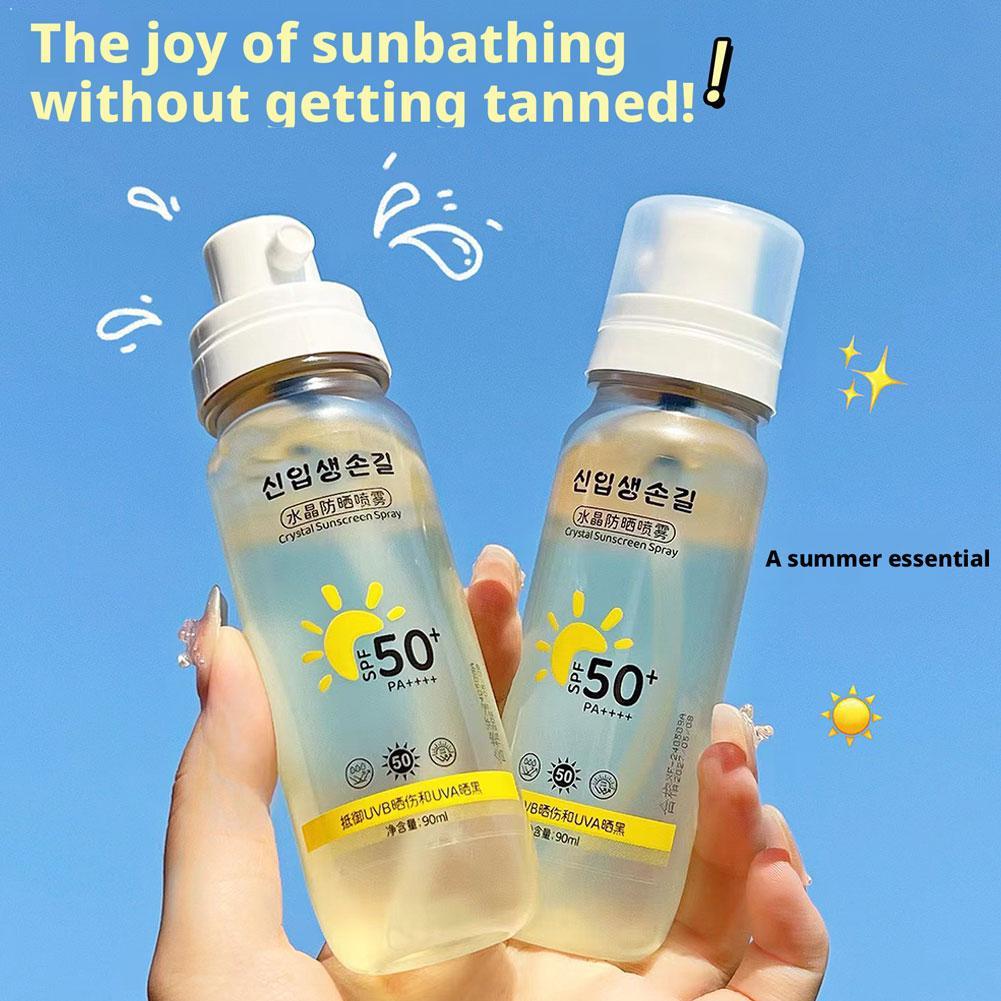 Spf 50 Waterproof Sunscreen - Koreanisches Sonnenschutzspray mit Lichtschutzfaktor 50+, leicht,