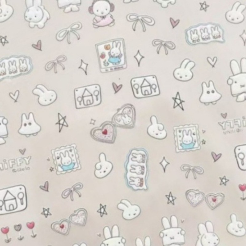 Miffy Cartoon-Nagelaufkleber,  – Nail Art Bewertung und Preis
